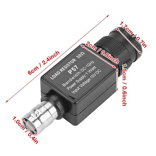 Miniatura 3 de Adaptador de resistencia de carga Adaptador BNC de 50 ohmios P57 BNC a BNC Enchufe Alimentación a través del Terminador Conector BNC Adaptador