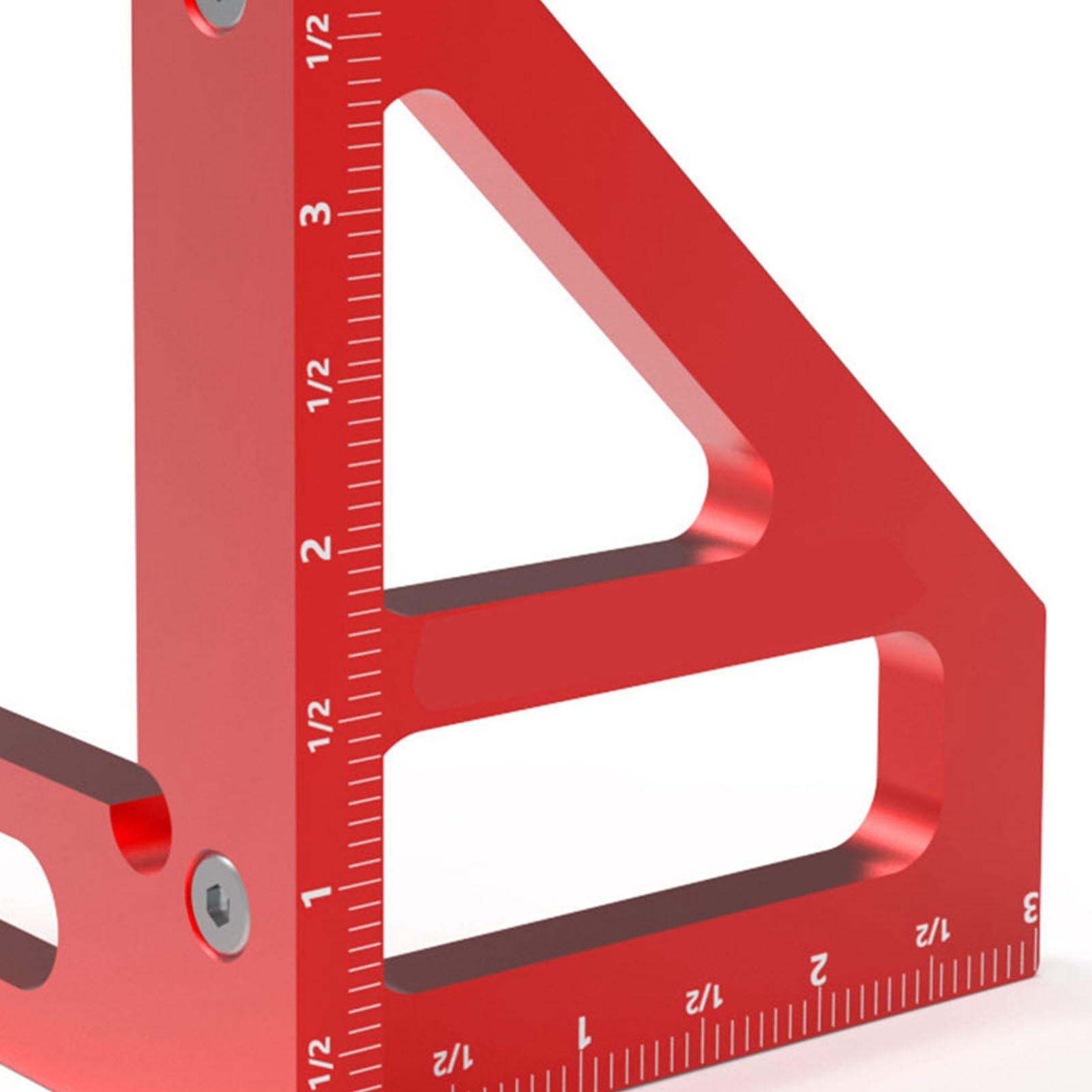 Dreieck-Messlineal mit Mehreren Winkeln (45°/90°) aus Aluminiumlegierung, hochpräzise für Holzbearbeitung, Linienzeichnungen und Gehrungsreißer