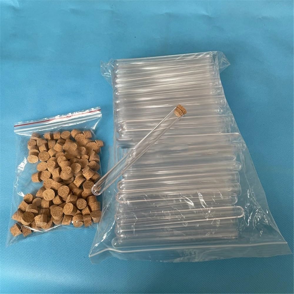 Laborausstattung und -bedarf 100 Stücke 15x150mm Laborbedarf Klare Kunststoffrohre Fläschchen Mit Korken Kappen