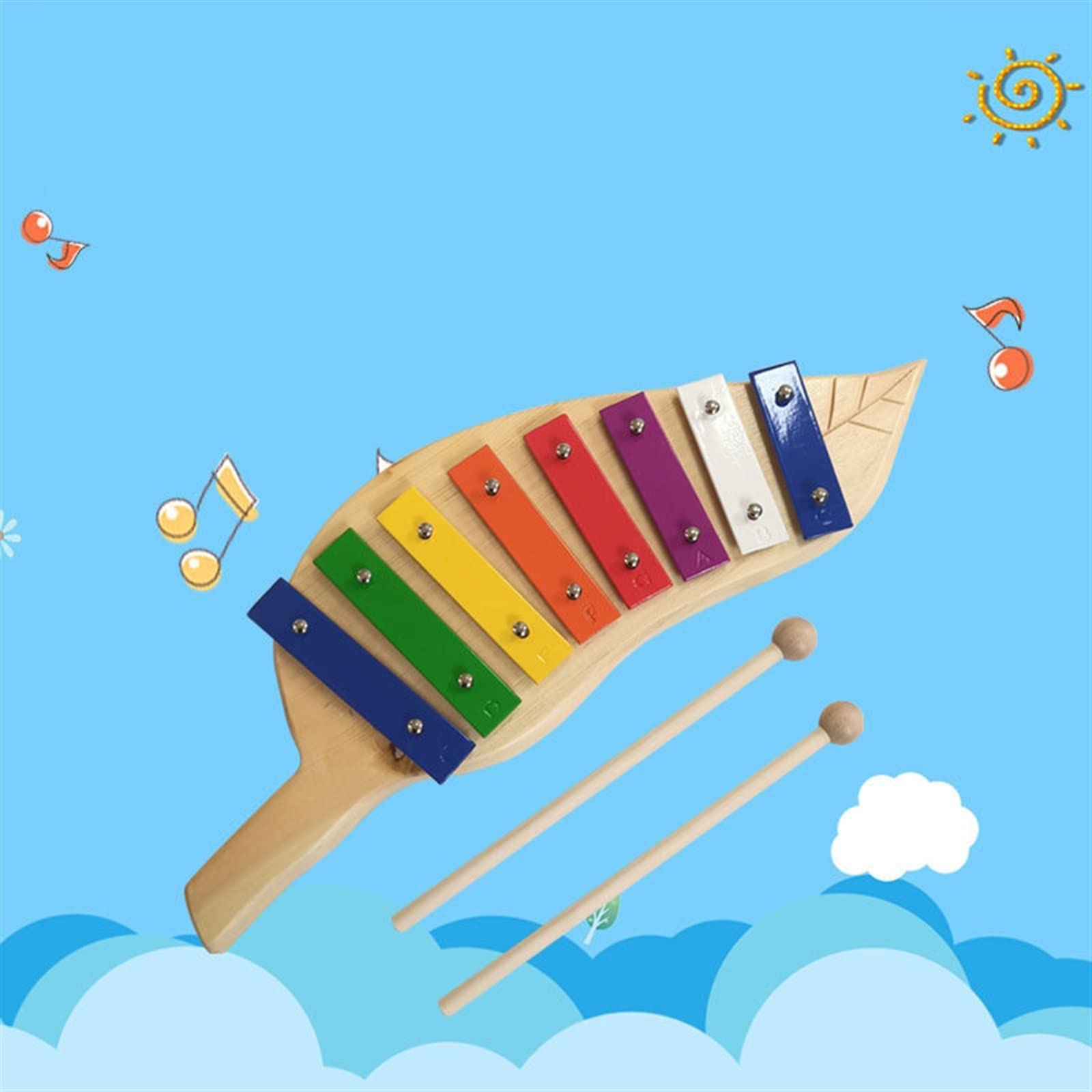 Ksylofony 8-tonowa płyta aluminiowa fortepian Instrument perkusyjny fortepian dla początkujących pomoce dydaktyczne rytm bicie fortepianu gra na Carillon Glockenspiel