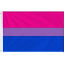 GeeRic Bisexual Pride Flag 3x5 Foot- Vivid Color and UV Fade Resistant - LGBTQ+ Pride Month 3x5 Feet 36 x 60 Inches Polyester with Two Metal Grommets