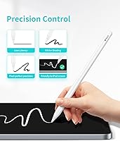 Vista 17 de Metapen Lápiz A11 para iPad de 6ª a 11ª, botón rápido y Bluetooth, 2 lápices capacitivos de carga rápida para Apple iPad a16/11/10/9/8/7/6ª