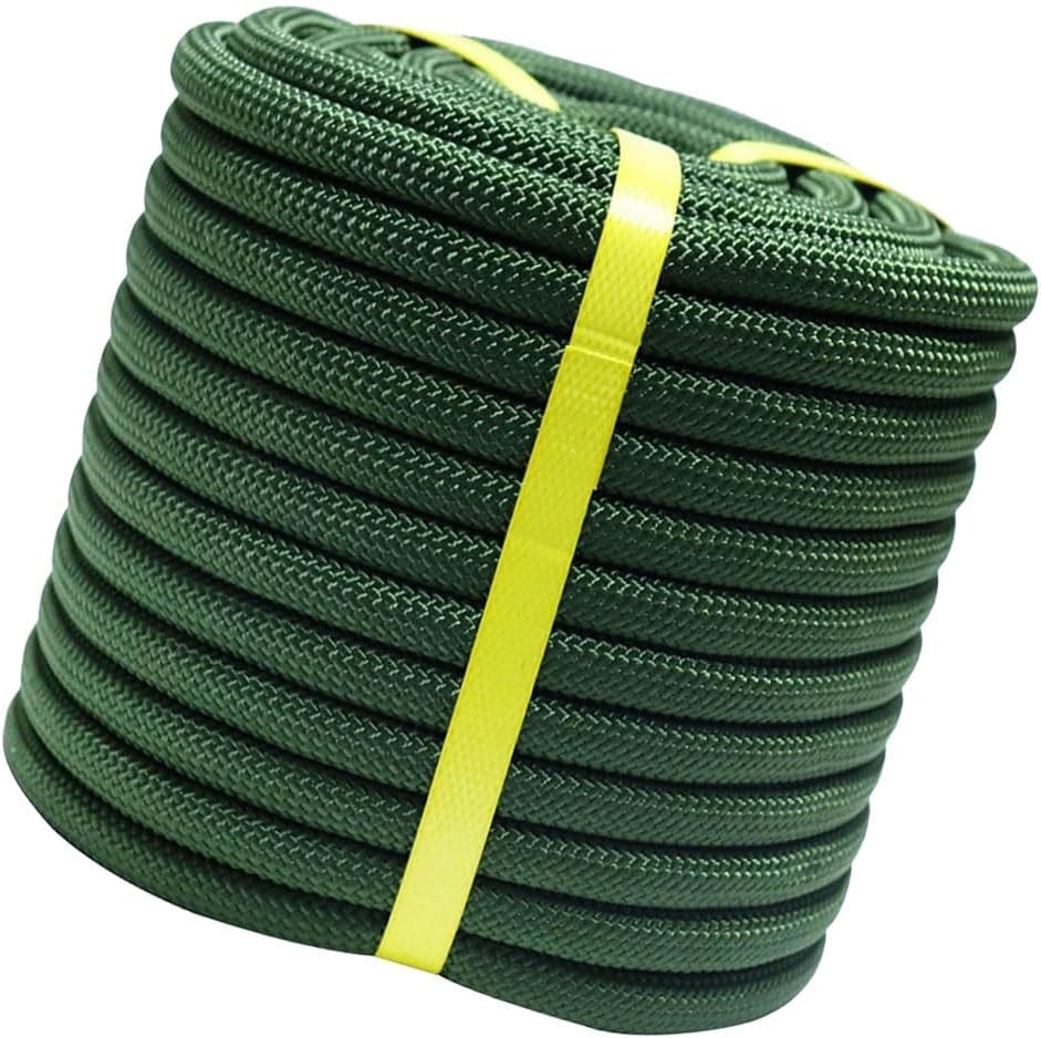 1/2”Thick Double Braided Arborist Rigging Polyester Rope, 3-100M 6173 Lbs Multipurpose Pulling Bull Rope for Halyard Clothesline Camping Sailing Swing Bundling(L3m/9.8ft)