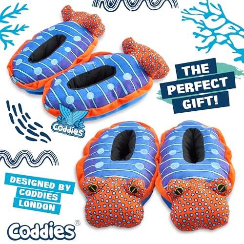 Coddies Sea Slug Slippers | Cozy Plush Animal Slippers, Memory Foam House Shoes with Hard Sole, Funny Fish Slippers for Men, Women & Kids2