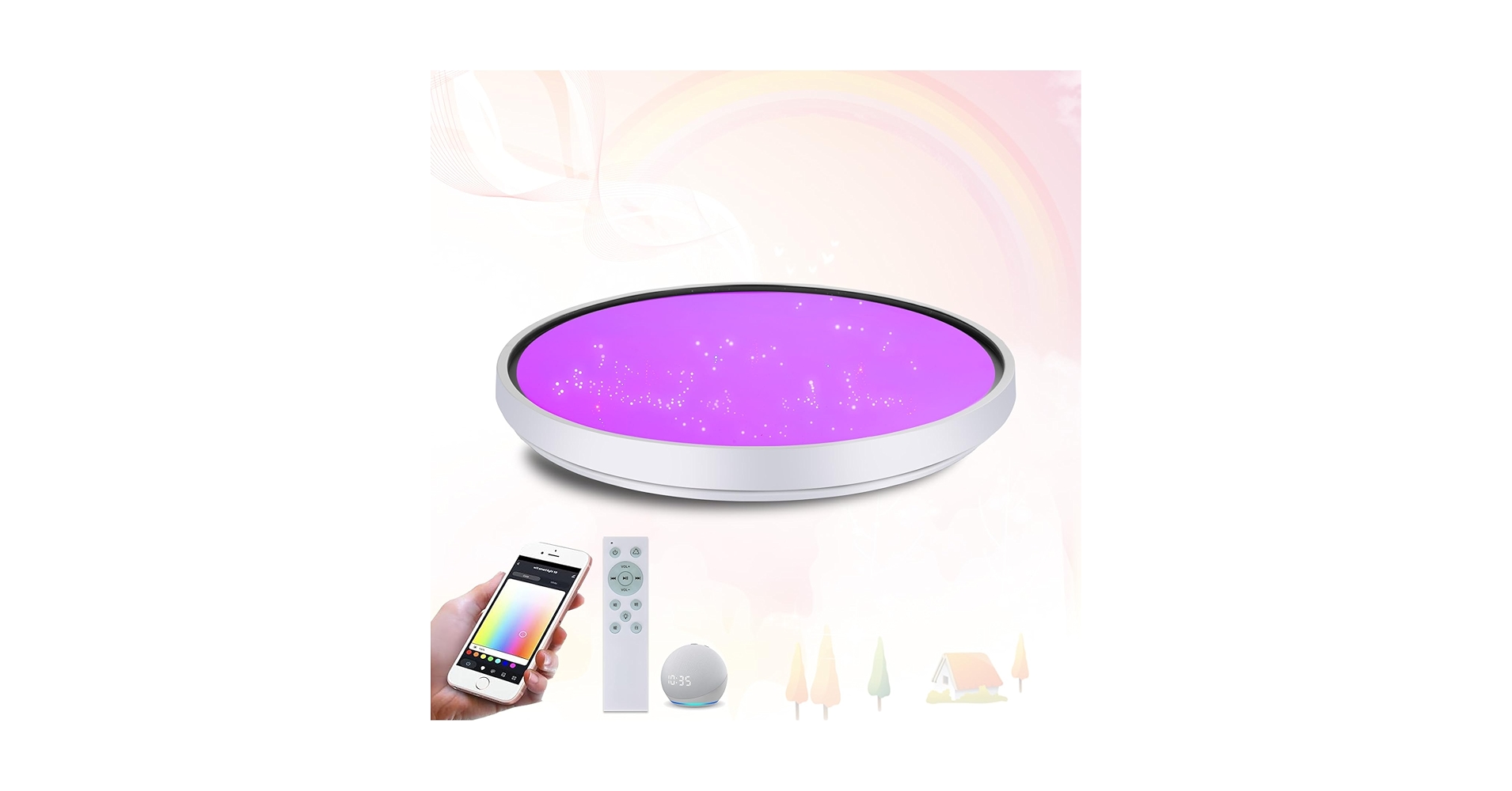Amazon.co.jp : TAIGURAZ WF-YB LED シーリングライト 北欧風 8