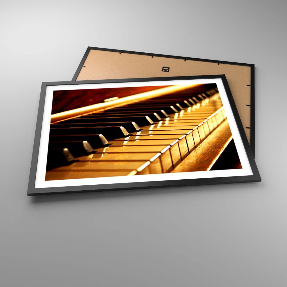 ARTTOR Poster 70x50 cm Wandbild Kunstdruck Musik - 2200 - P2B | Klavier Konzert Wandposter mit schwarzem Rahmen Wohnzimmer Schlafzimmer Büro mit schwarzem Rahmen Wanddeko Kunstposter ARTTOR