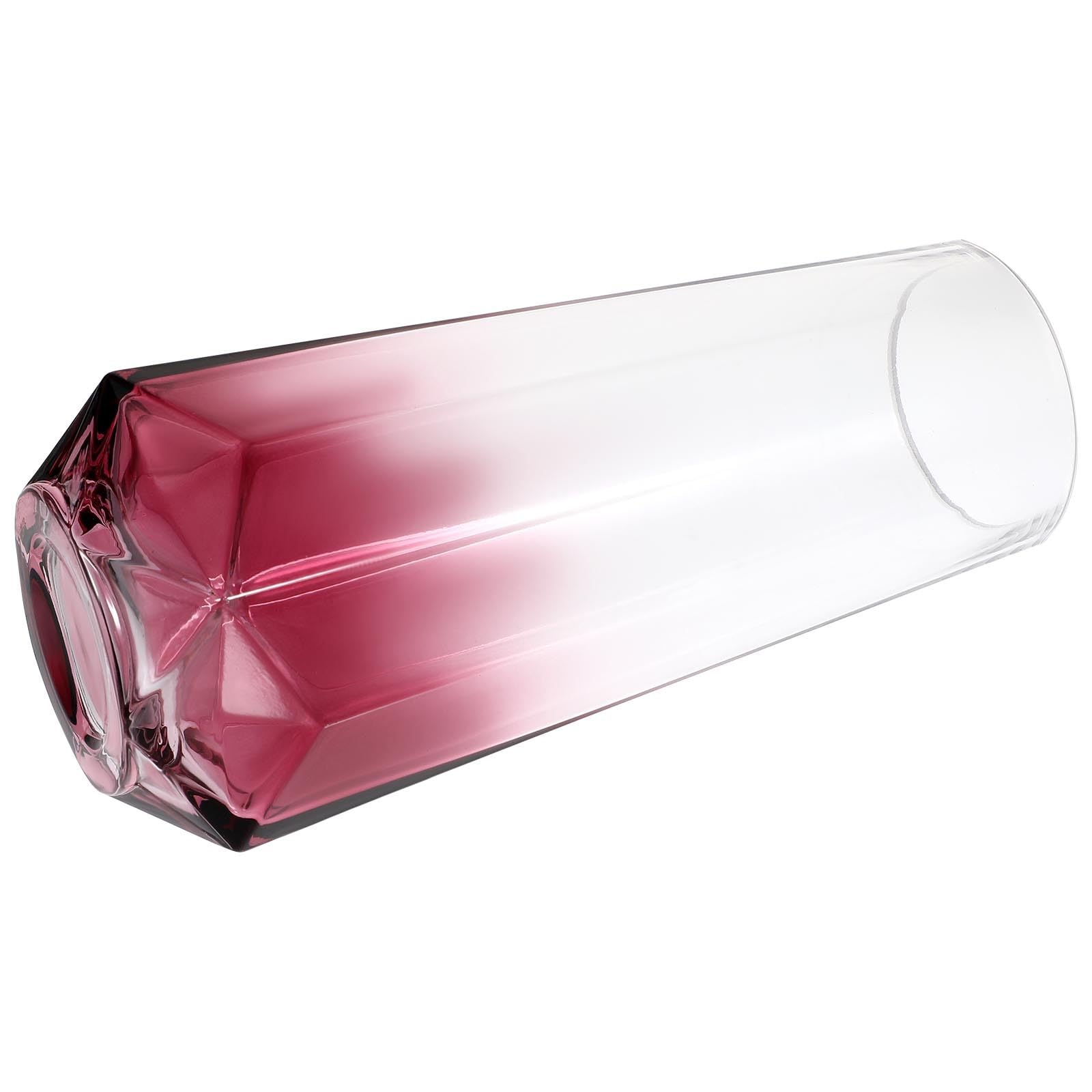 Jarrón morado de cristal para decoración de escritorio y salón
