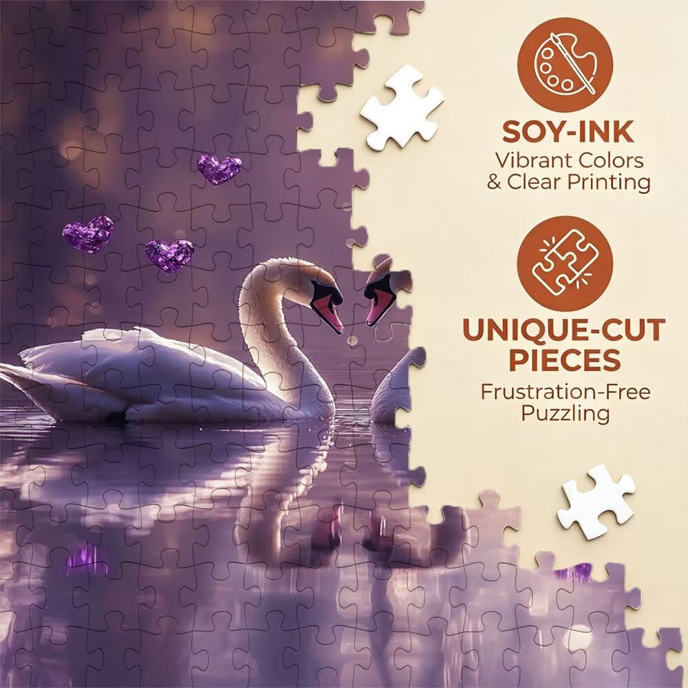 Puzzle 4000 Pezzi, Cigno Amore 3D Puzzle per Adulti Impegnativo, Educa Puzzles Artistico, Divertente E Stimolante Puzzles Decorativo per La Famiglia, Regalo e Decorazione Pareti DX0YL6-886