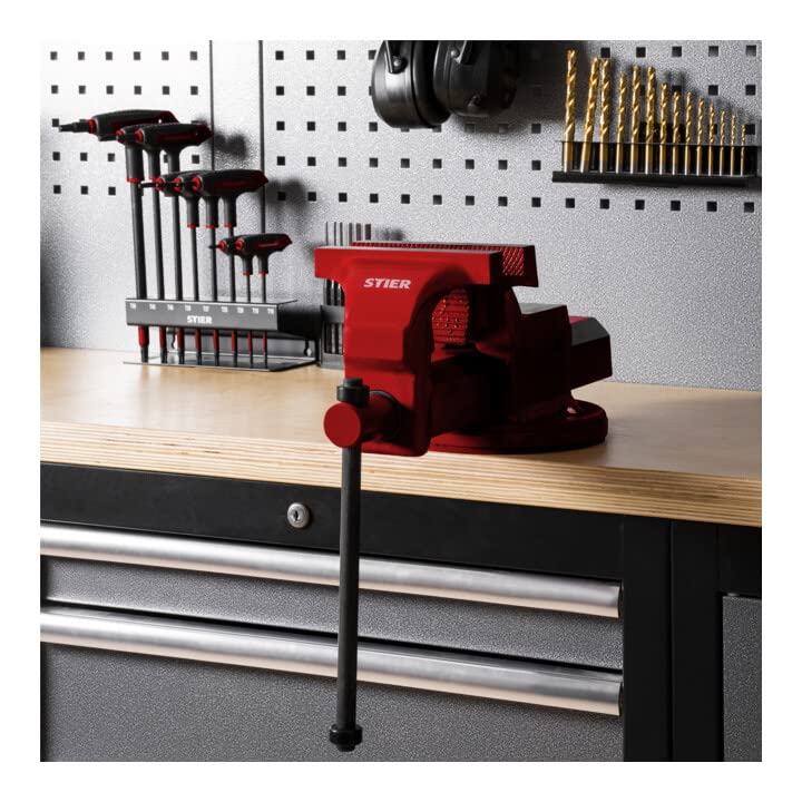 STIER Etau parallèle taille 125 modèle standard, acier, largeur de serrage: 150 mm, étau de serrage, étau serre joints