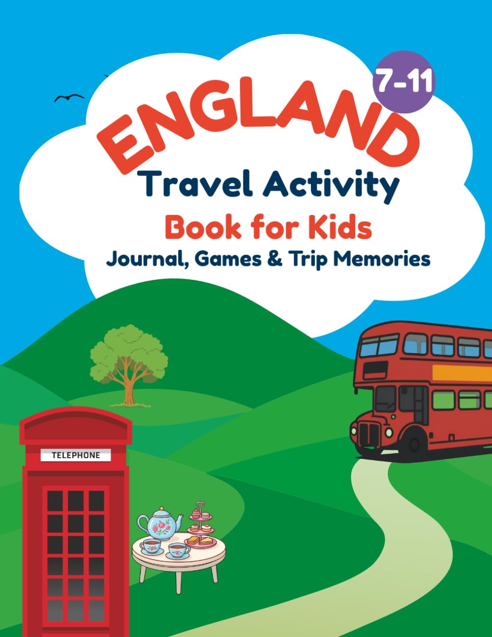 England Travel Activity Book for Kids: Journal, Games & Trip Memories