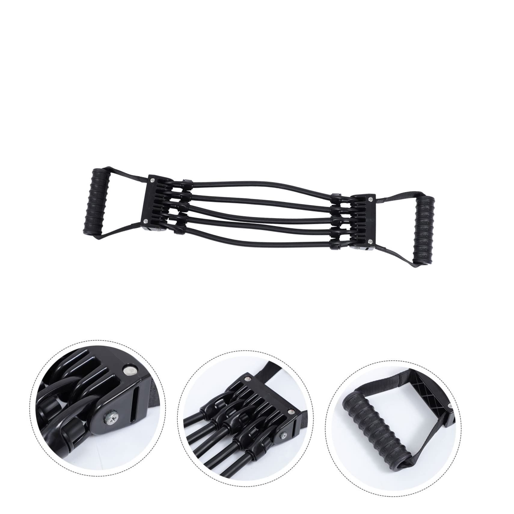 Banda Elastica Espansore Torace Nero per Allenamento Fitness | Super Elasticità, Lattice e Plastica, per Principianti Fitness e Bodybuilding