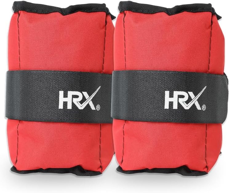 HRX (2Kg X 2) Ankle & Wrist Weight Bands (Red) | For Gym and Training Resistance Bands for Men & Women | Wrist Ankle | Fitness Band | Finest-Quality | Fixed Weight | Multi-Purpose