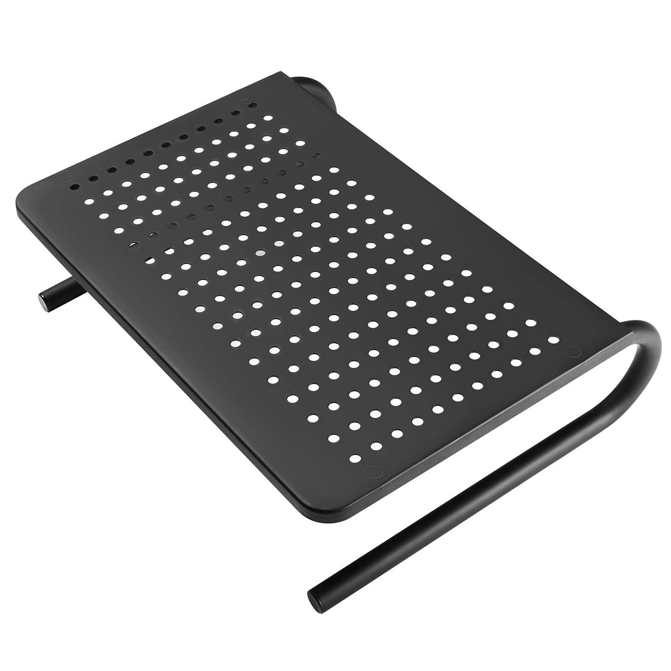 Photo 1 of WALI Monitor Stand Riser, Laptop Holder Printer Riser Desk Accessories, Vented Metal Platform and 4 inches Height Underneath Storage for Office Supplies (STT001-2), 2 Pack, Black