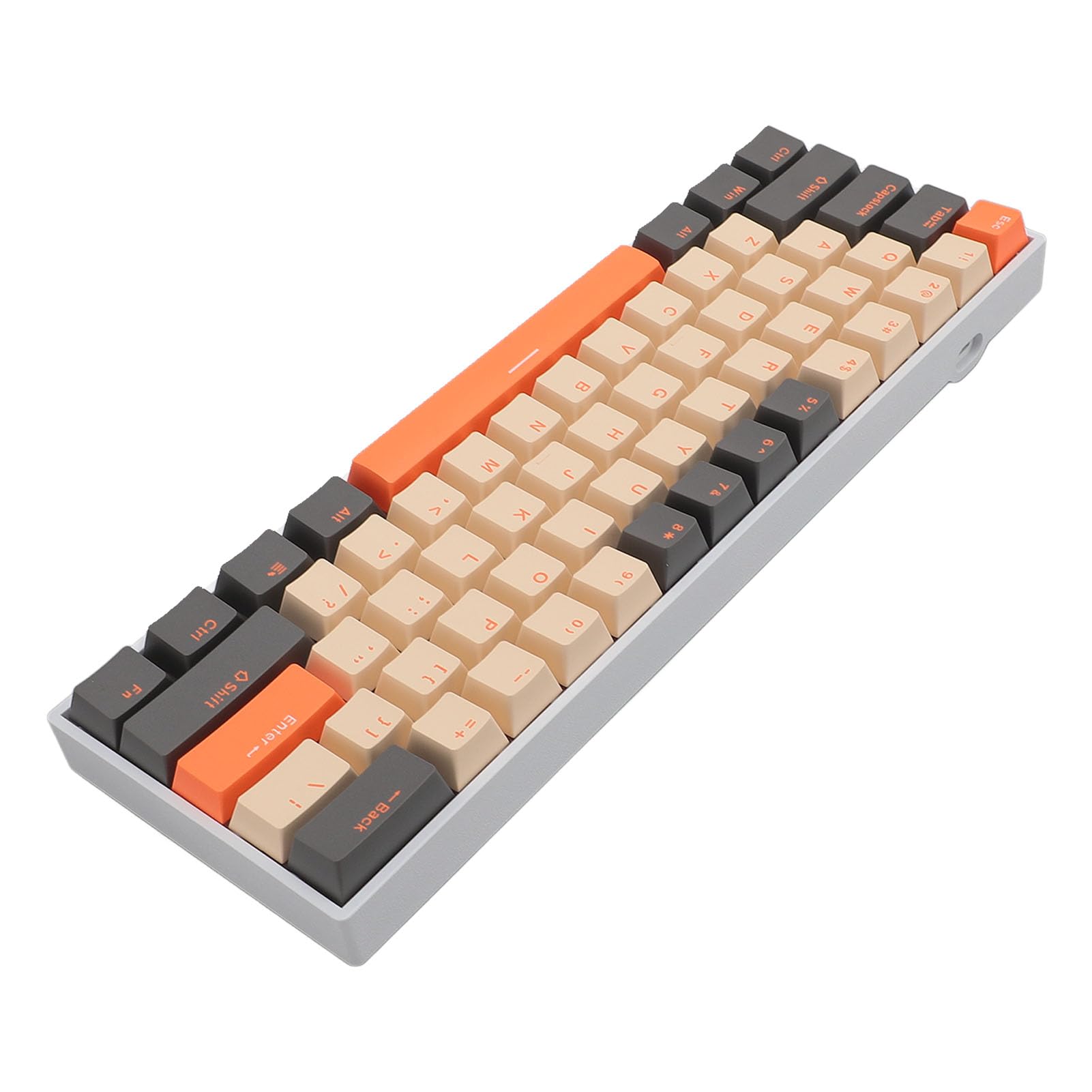 Tangxi Tastiera Meccanica Wireless 61 Tasti Retroilluminazione RGB Portatile per Giochi e Viaggi Bianca