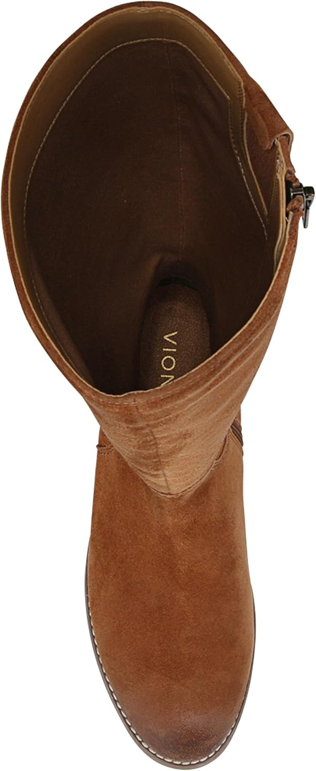 Vionic Women's Rochelle Fashion Boot Brown Waxed Suede 8.5 M