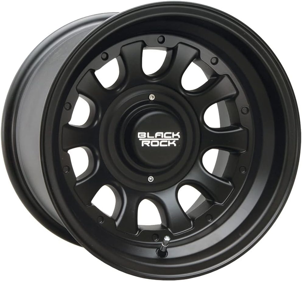 Black Rock 909B Type D Alloy Wheel with Matte (0 x 8. inches /5 x 127 mm, -12 mm Offset)