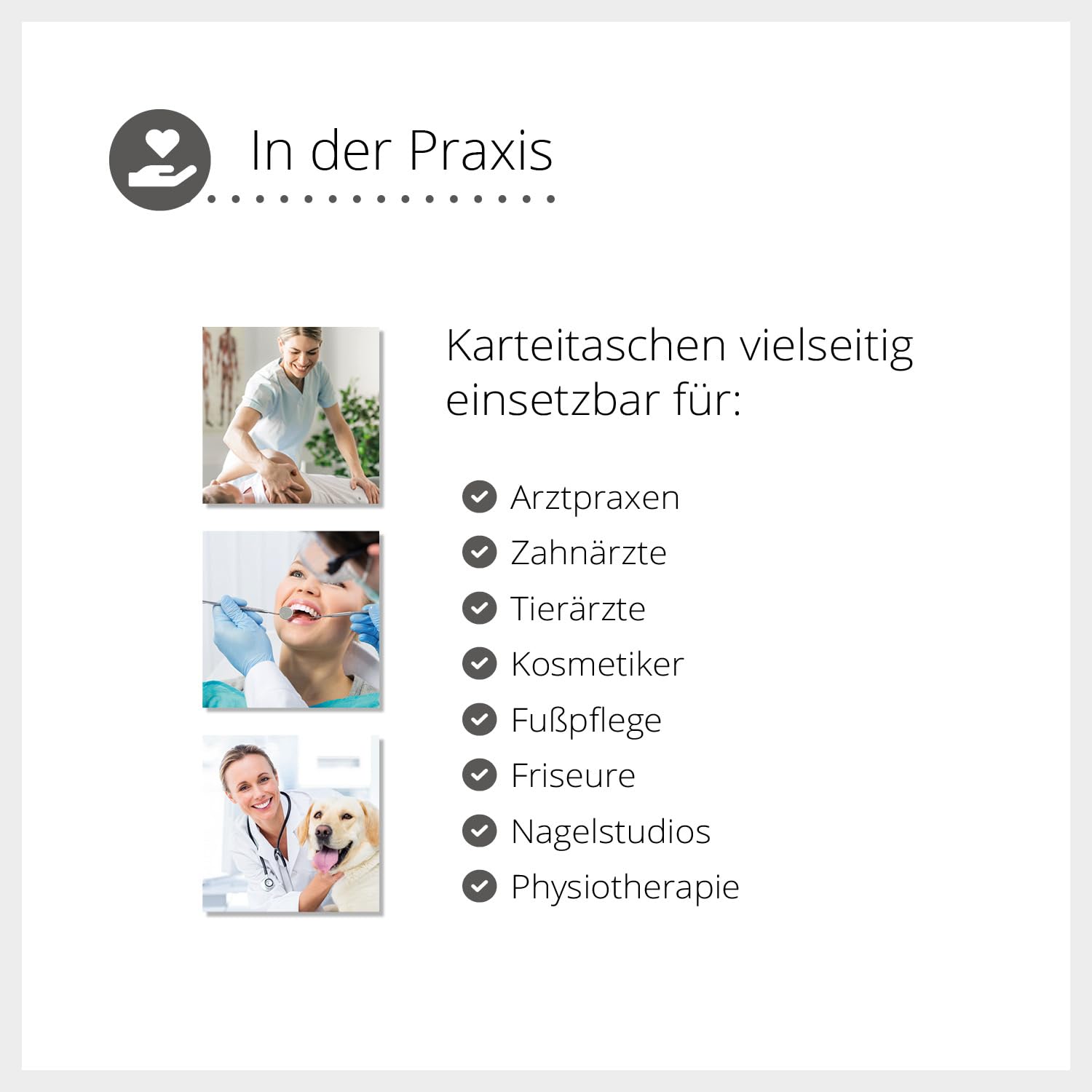 Karteitaschen für Arzt, Praxis, Krankenhaus | 100 Stück | DIN A5 | Rosa | 190g/m² Karton