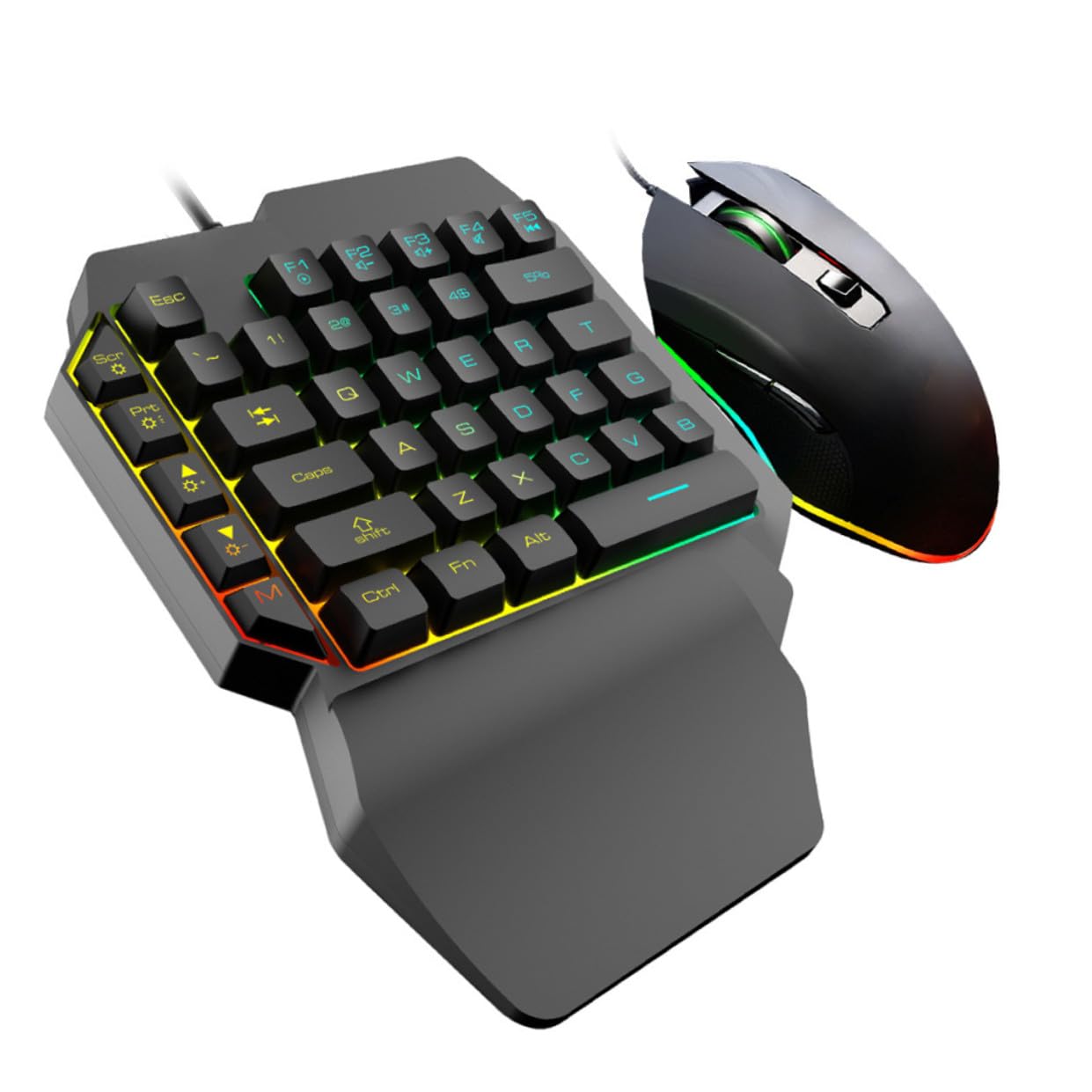 Gadpiparty Tastiera da Gioco Retroilluminata con Mouse, Set per Videogiochi per Ragazzo Ragazza e Intrattenimento Domestico, Design Compatto con Funzionamento Preciso e Facile Installazione