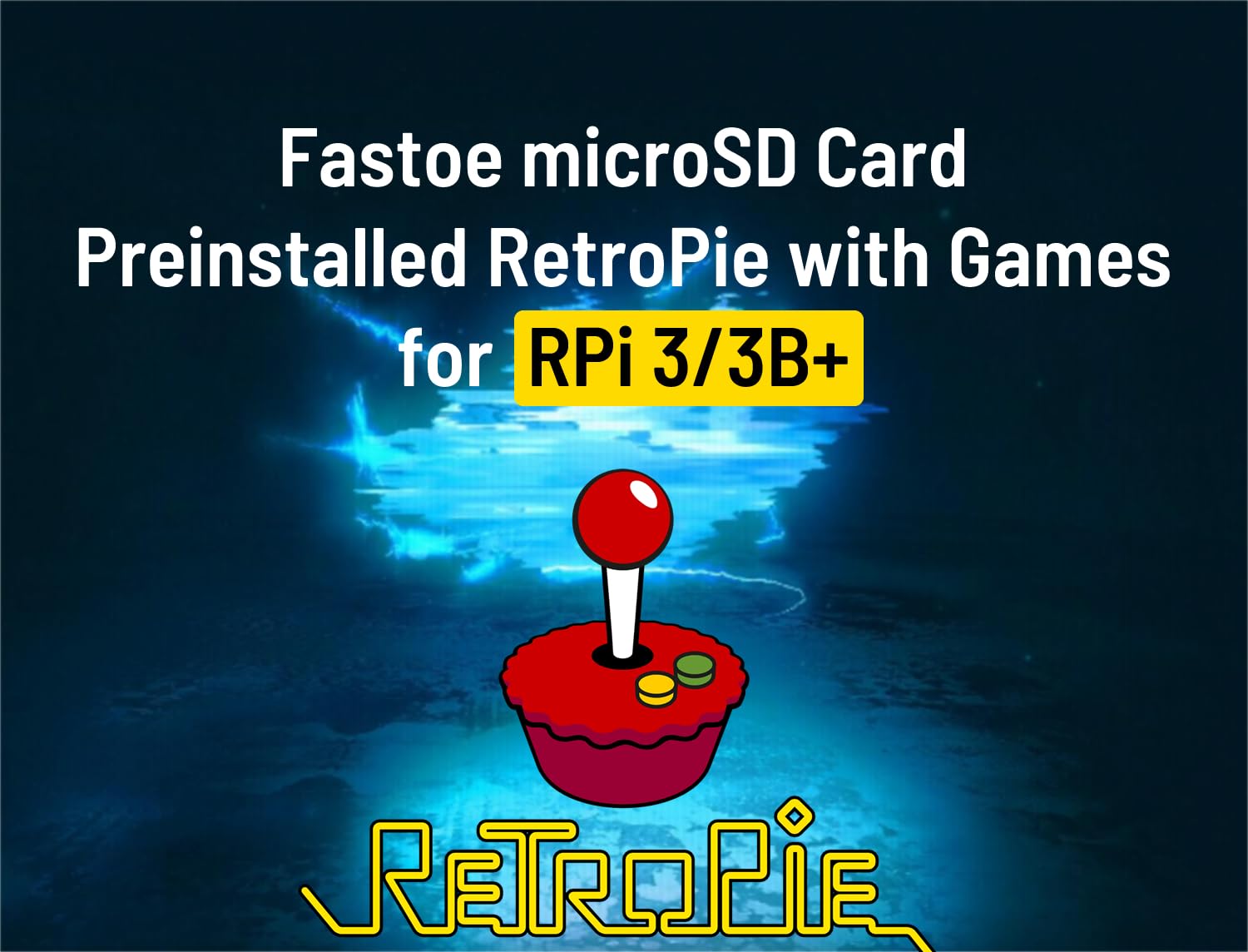 Fastoe 128GB Gaming microSD Card Preinstalled RetroPie with Games for Raspberry Pi 3/3B+