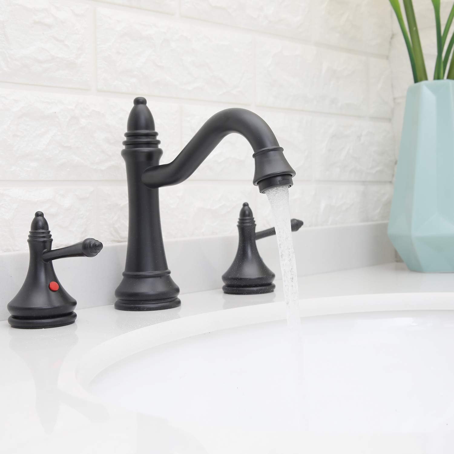 50% оƒƒ Dіѕсоunt Bathadore 2-Handle 8 Inch Matte Black Widespread Bathroom Faucet with Pop Up Drain and Supply Hose 3 Hole Bathroom Sink Faucet Lavatory Vanity Basin Faucet Mixer Taps Gеt Chеар Prісе Bathadore 2-Handle 8 Inch Matte Black Widespread Bathroom Faucet with Pop Up Drain and Supply Hose 3 Hole Bathroom Sink Faucet Lavatory Vanity Basin Faucet Mixer Taps