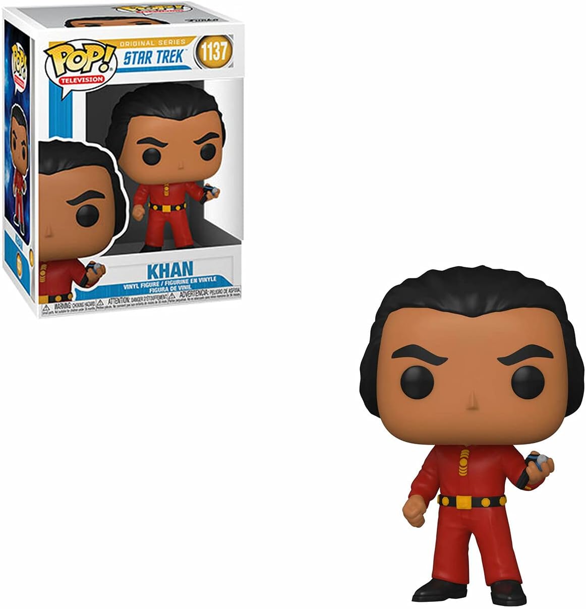 Funko Pop! Star Trek: The Original Series - Khan Vinyl Figure (Includes Compatible Pop Box Protector Case)