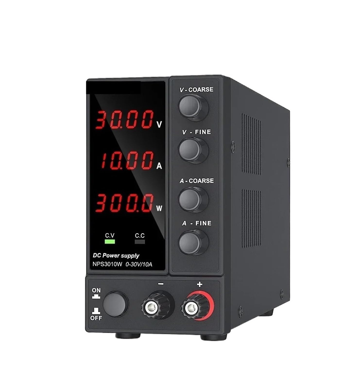 fuente de alimentación CC, Fuente de alimentación laboratorio con pantalla digital ajustable y regulador voltaje banco. CC(4 Digits,NPS605W)