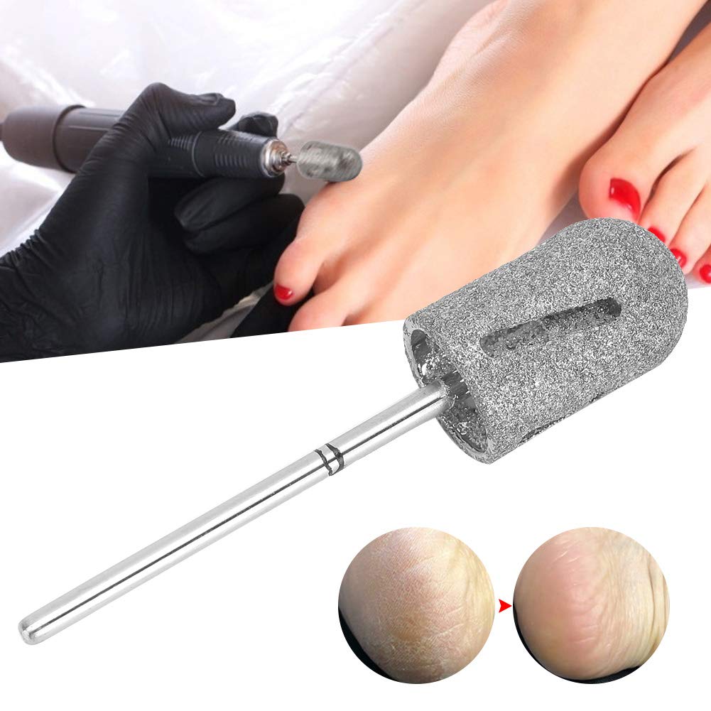 Punta a cono diamantata per pedicure, punta per trapano per unghie in acciaio inossidabile Punta per pedicure per calli Levigatura per levigatura dei calli per pelle screpolata Rimozione del callo, li