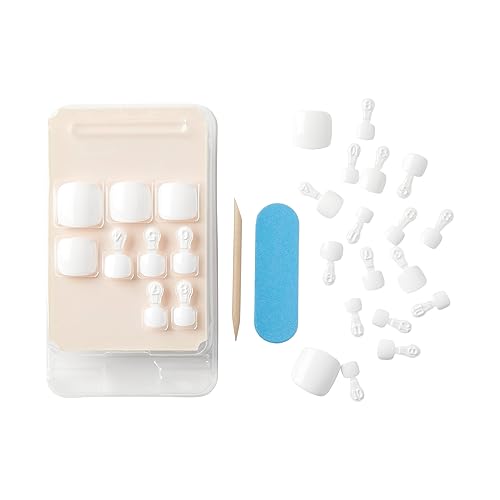 Miniatura 9 de KISS Gel Fantasy Collection - Juego de pedicura de uñas postizas para los pies listas para usar, estilo "This is Classic", con mini lima de uñas,