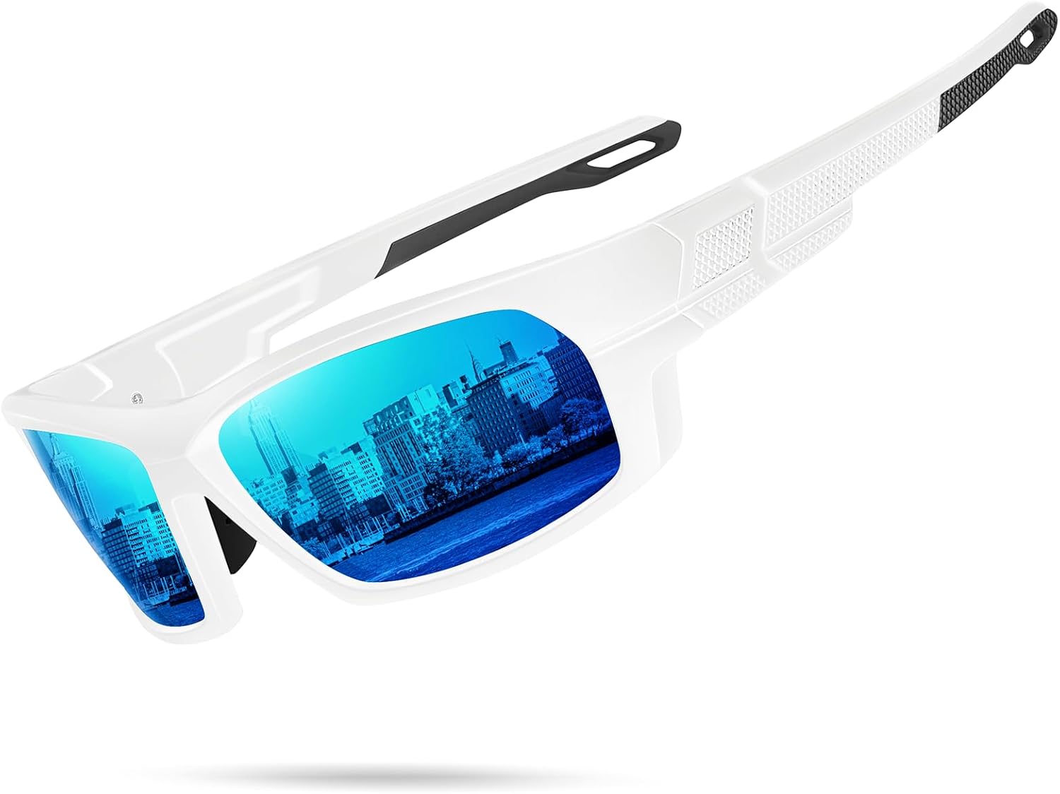 Polarized Sports Sunglasses for Men, Wrap Around Sun Glasses for Fishing Driving Running Cycling Golf UV Protection
