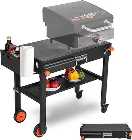 Portable Outdoor Grill Table – Folding Grill Cart (Blackstone Stand)