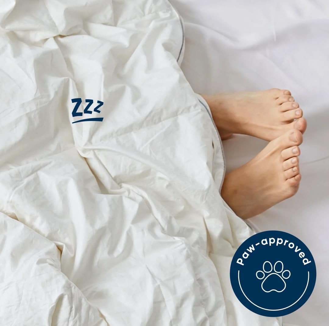 Vesta Hungarian Down Comforter, Ultra Soft & Cozy, 600 Fill Power All-Season Duvet Insert, King/Cali King (White, 2.75 lbs Down Fill)