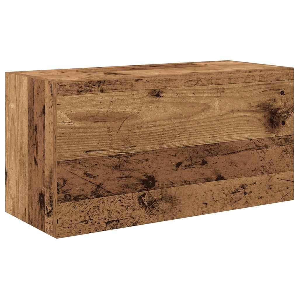 Gecheer Armoire Murale de Salle de Bain en Bois d'Ingénierie, 60 x 25 x 30 cm, 60 kg, Installation Facile, Multifonctionnelle