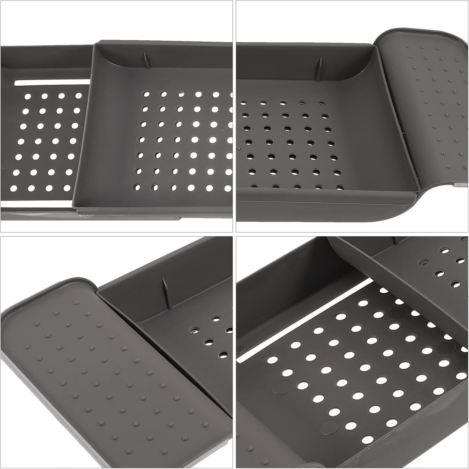 Generic Expandable Bath Tray for Bathtub Adjustable Storage Rack with Non Slip Handles for Holding Tablets Books and Wine Glasses Any Occasion