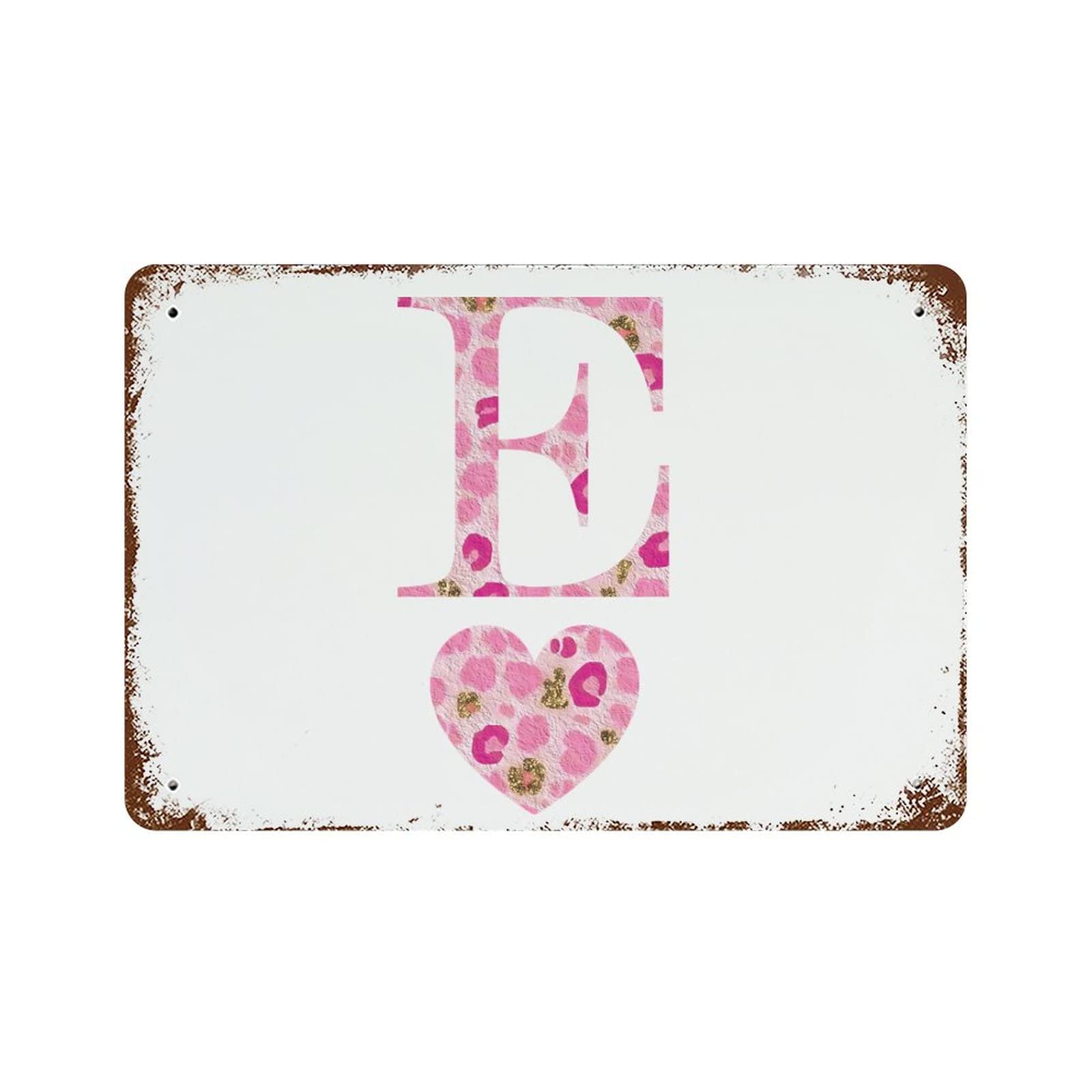 Lettre E en étain grand format 30,5 x 45,7 cm décoration murale extérieure et intérieure