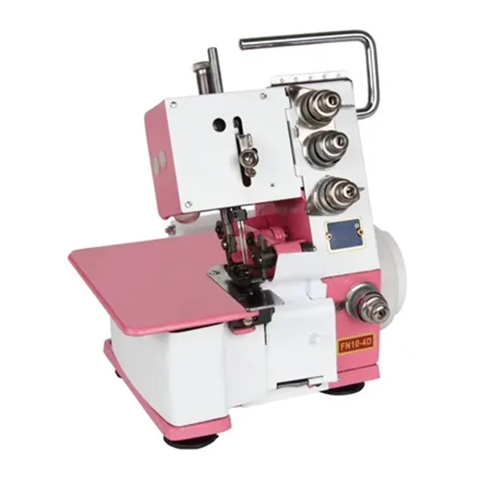 Máquina de Coser doméstica eléctrica de sobremesa overlock pequeña de Cuatro líneas para Ribeteado de Bordes, Potente, silenciosa y Estable.,Pink Fourth Line