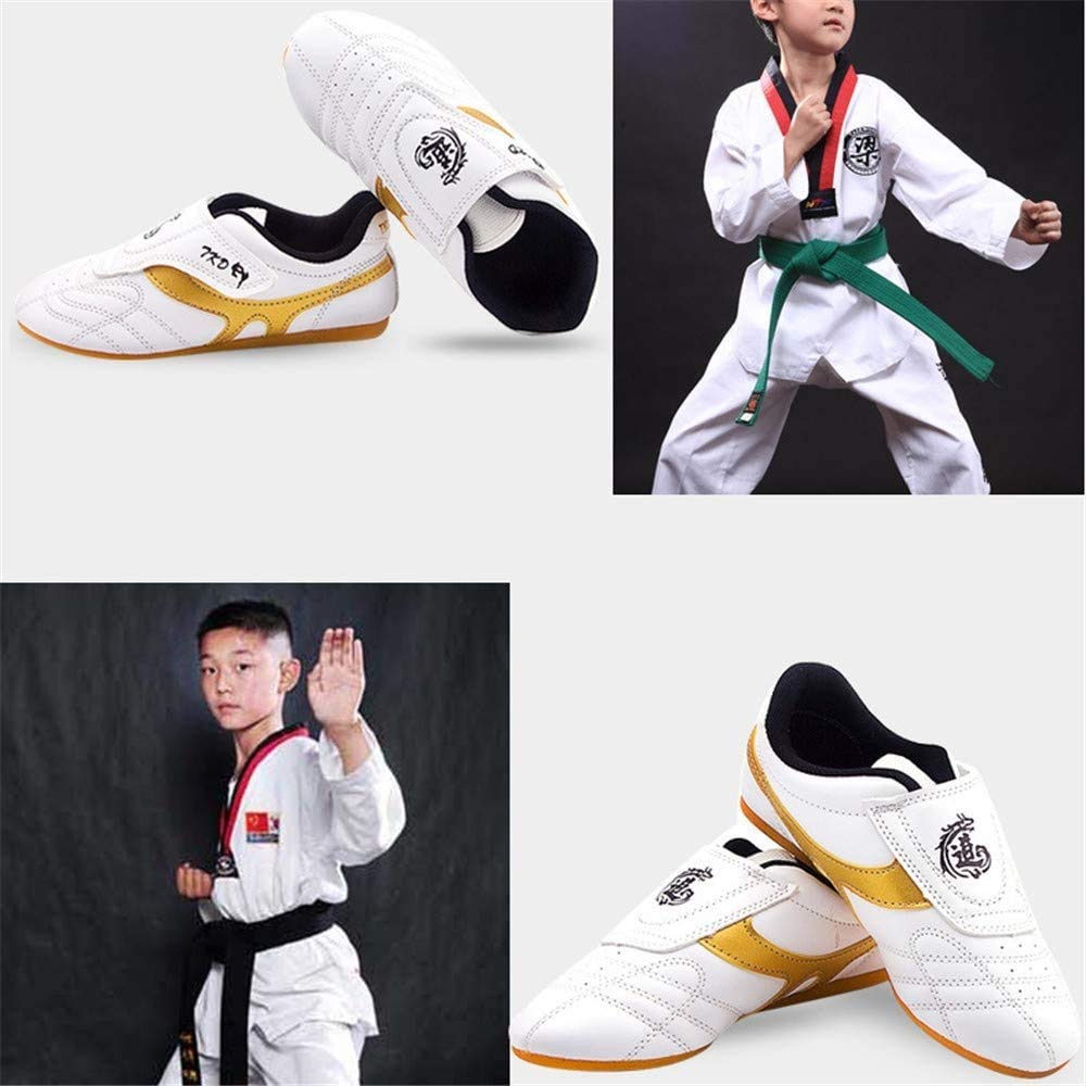 Meng Zapatillas De Taekwondo Antideslizantes Zapatos De Artes Marciales (Color : White, Size : 39)