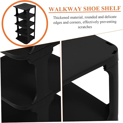 Miniatura 9 de STOBAZA zapatero multicapa bancos tapizados banco de almacenamiento de zapatos de entrada zapatero de plástico zapatero acolchado zapato