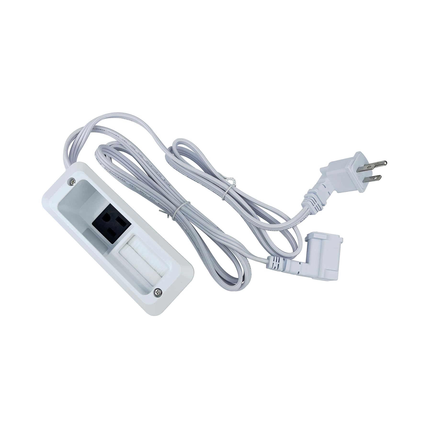Kit de gestión de cables en pared para TV y barra de sonido, corrector de cables y kit de alimentación, alimenta dispositivos y oculta todos los cables, viene con accesorio de perforación de sierra