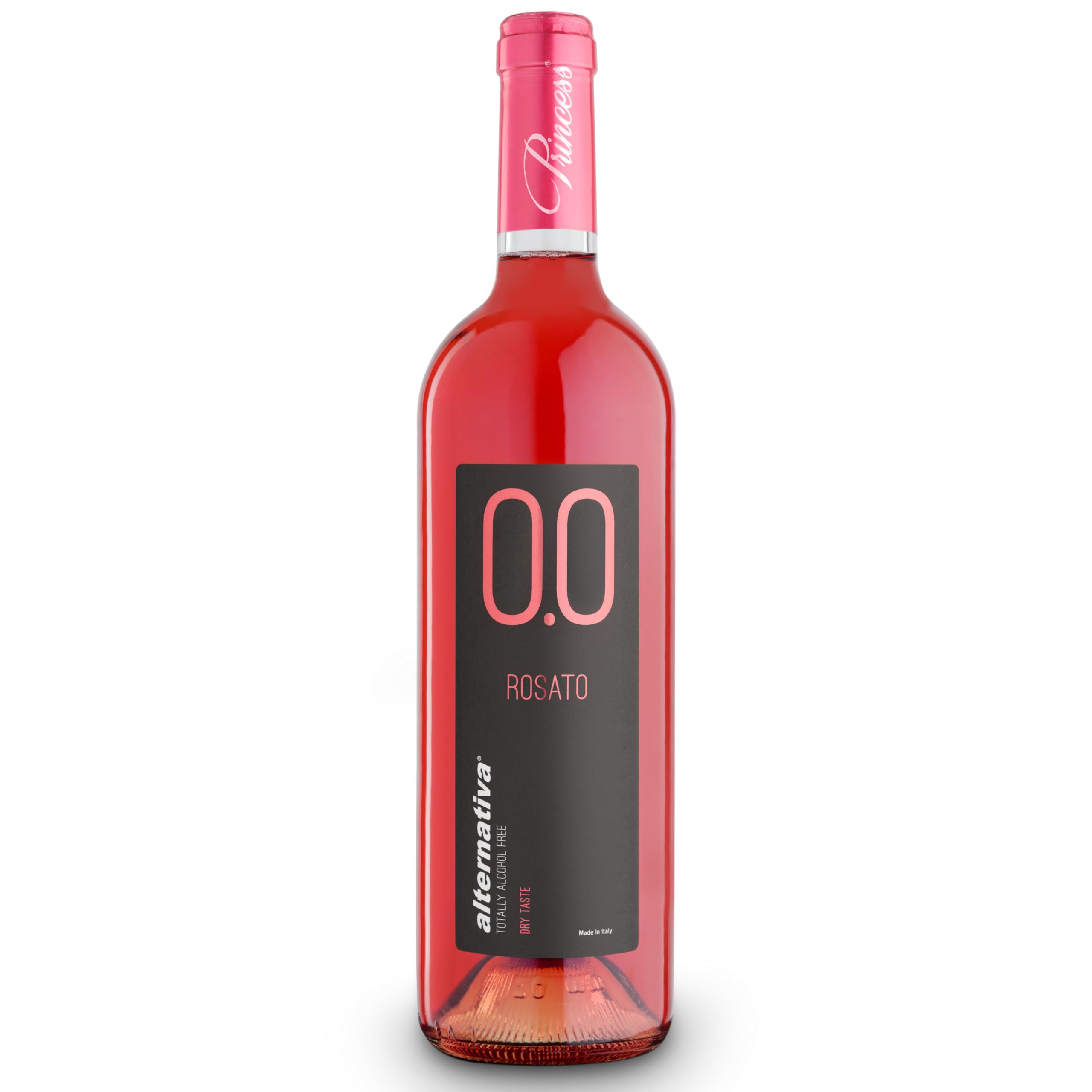ALTERNATIVA Rosato Dry Analcolico 0.0% - Dealcolato Italiano Senza Alcol - Ideale per Celebrazioni e Regali - Bottiglia da 750ml Alcool Free