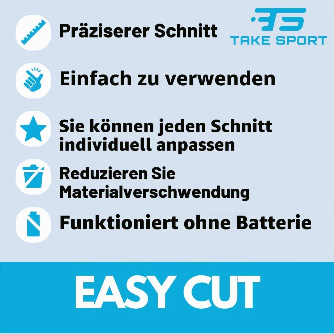 Easy Cut - Patentiertes Gerät Made in Italy zum präzisen Schneiden von Kinesio Tape, Kinesiologie-Tape, Sportbänder und Gesichtstape. Taschenformat und praktisch für Kinesiologie-Taping und