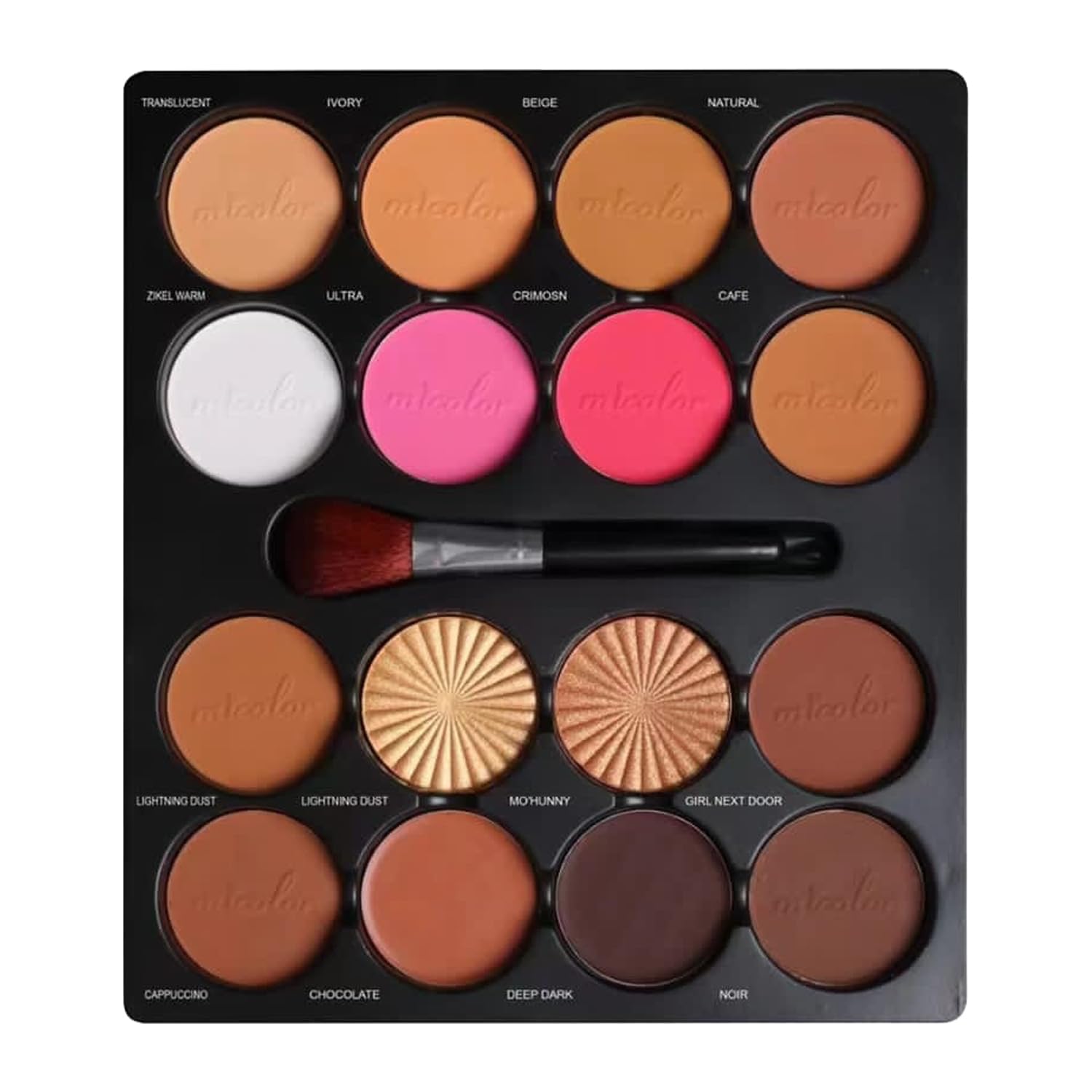 Micolor Blusher Palette, Highlighter Makeup Palette, Concealer Long Lasting, Waterproof Long Lasting Brilliant Lighten Skin Color Face