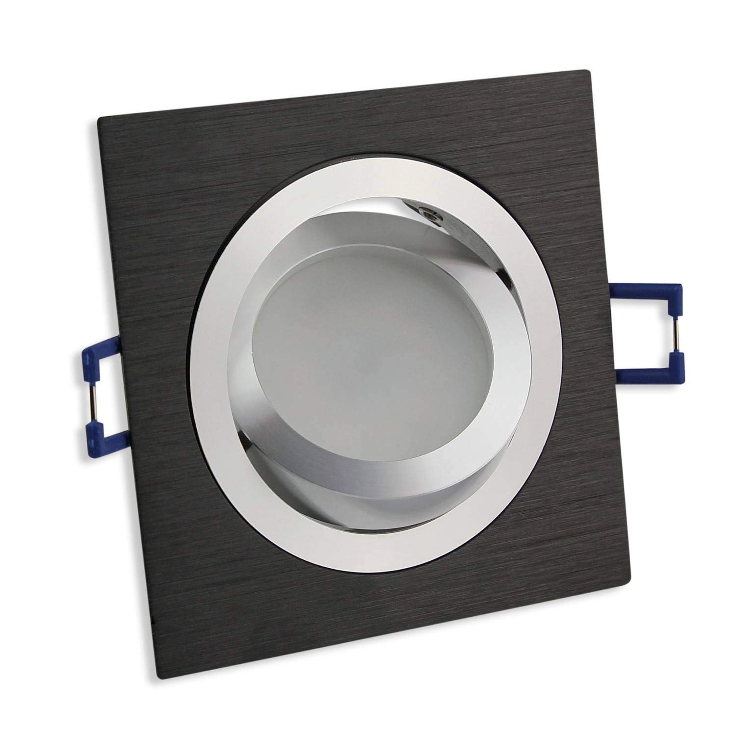 Light Design Dreesbach - Lote de 6 focos led empotrables (230 V, regulables y súper planos, orientables, agujero de 80 mm, aluminio)