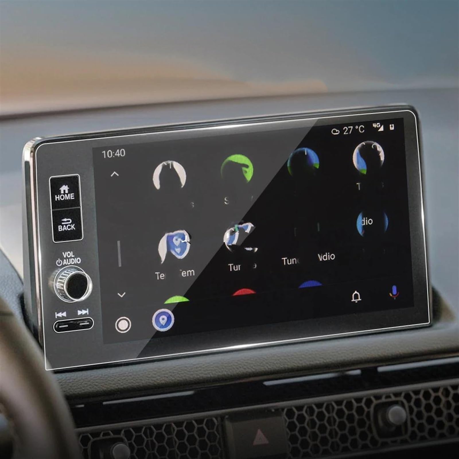 Ochraniacz ekranu ze szkła hartowanego Carplay dla pilota 2023 (niebieski)