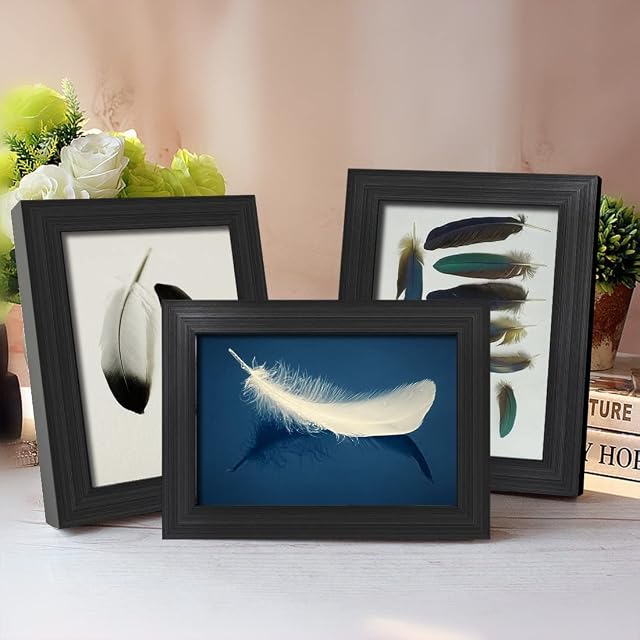 Giftgarden 4x6 Cadres photo Cadre noir en vrac Cadre photo Set pour mur ou table, 12 Boîtes