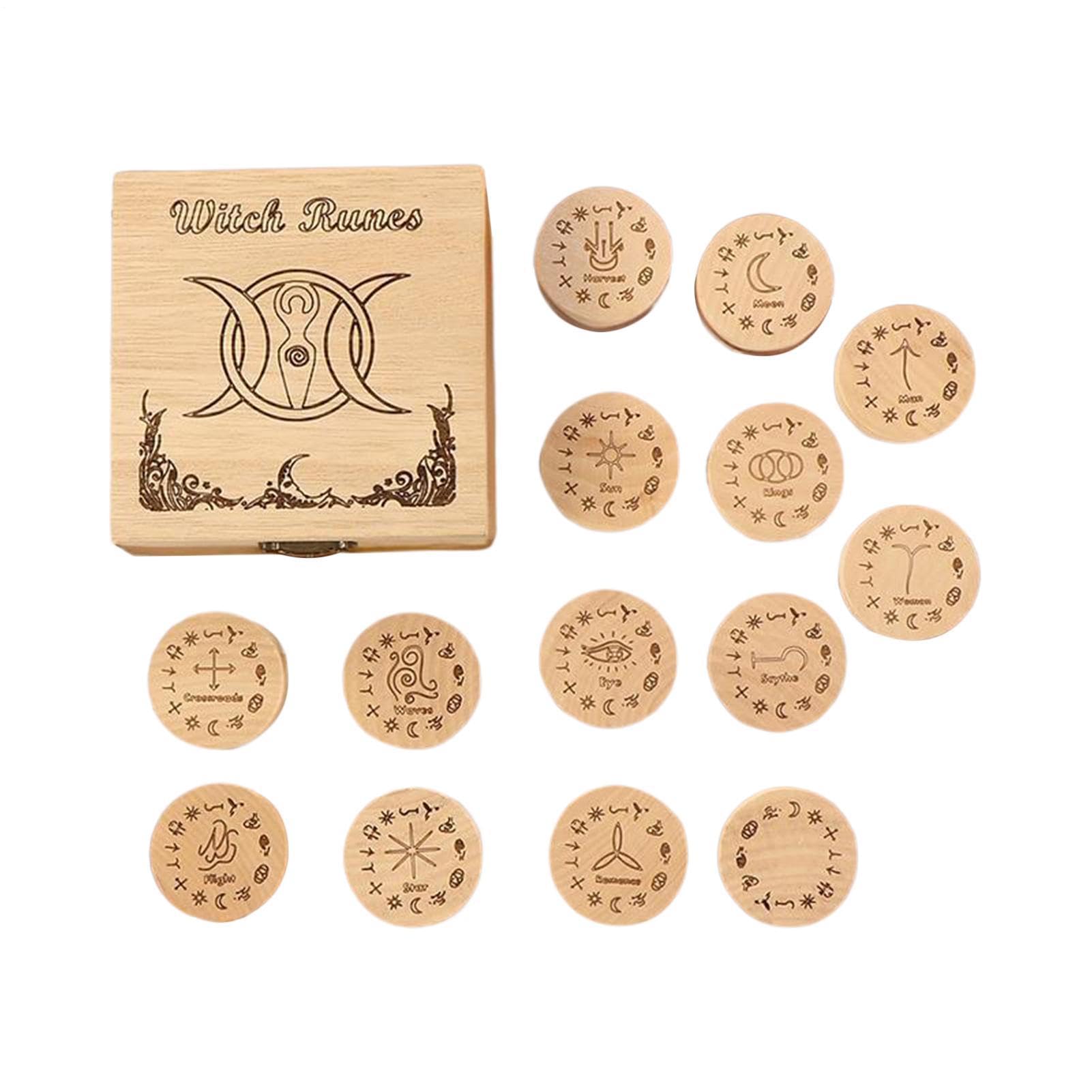 Pierres de prédiction norvégienne et coffret sculpté pour vos rituels de méditation