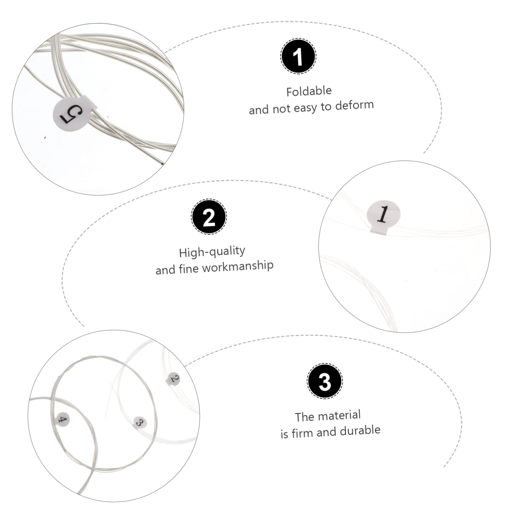 SUPVOX 3sets Guitar Strings Nylon Replaceable Strings for Guitar Acoustic Set 6pcs*3