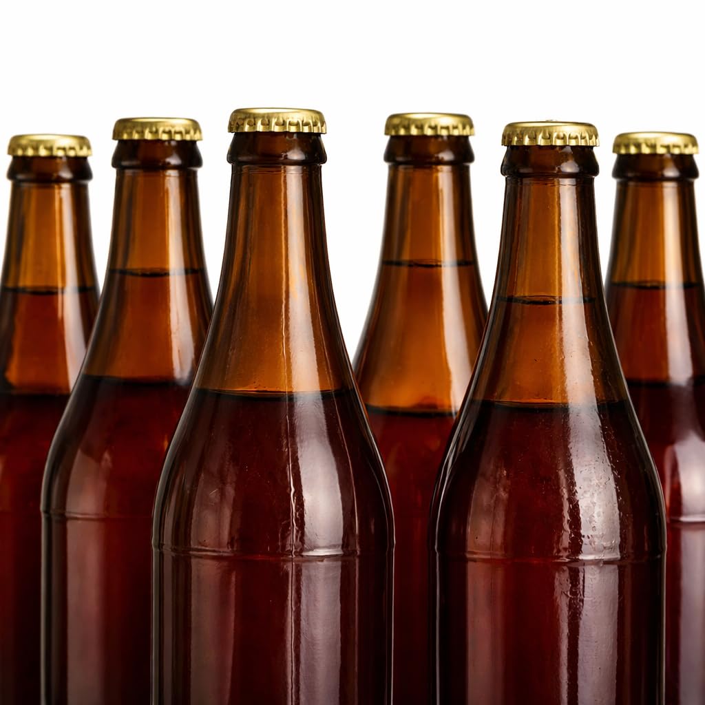 made in home - Set - botellas de cerveza de 500 ml + cierres dorados de 26 mm (48)
