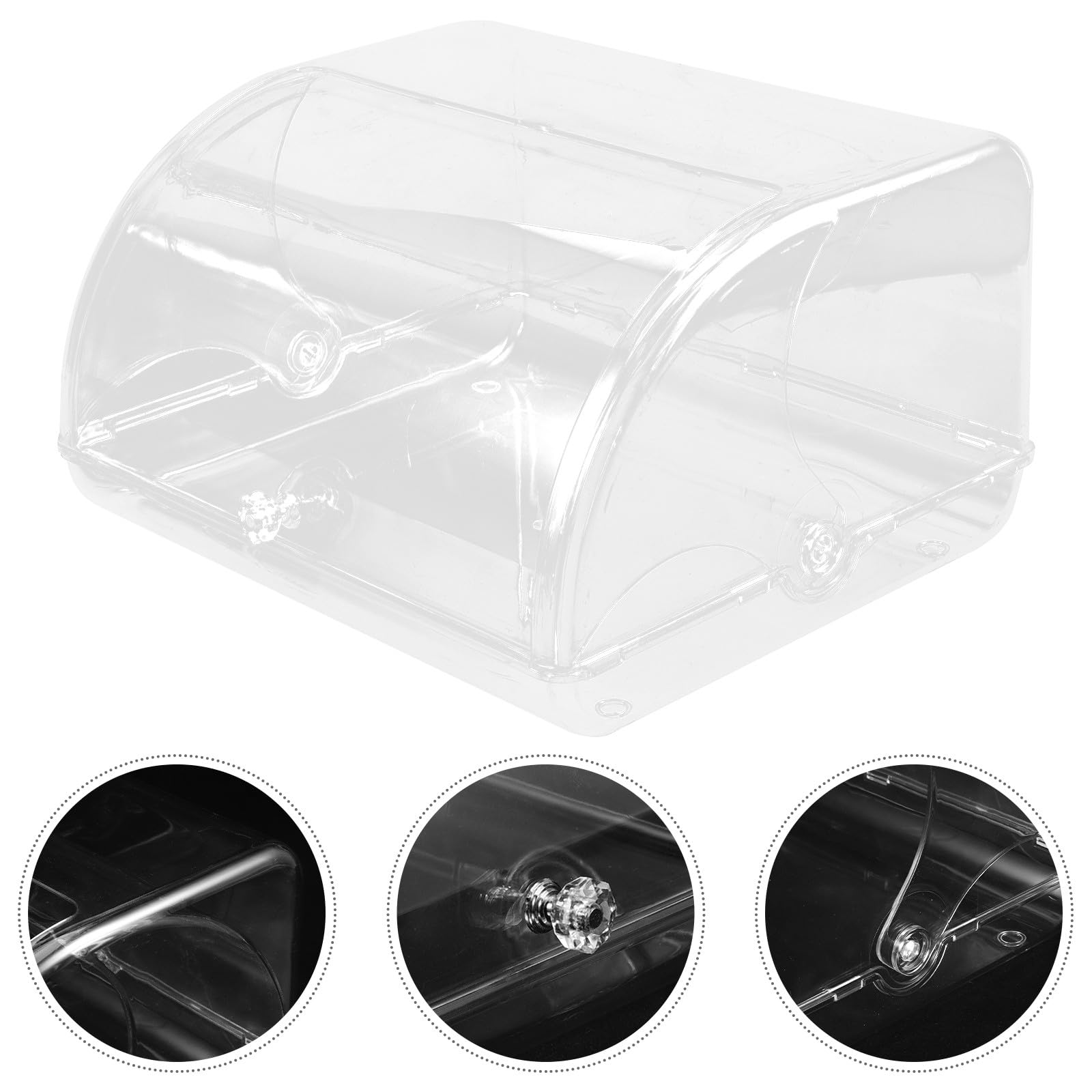 Milisten Transparente Aufbewahrungsbox mit Klappdeckel Schlüsselbehälter für Eingangsbereich Kunststoffbox für Kleinigkeiten Am Couchtisch