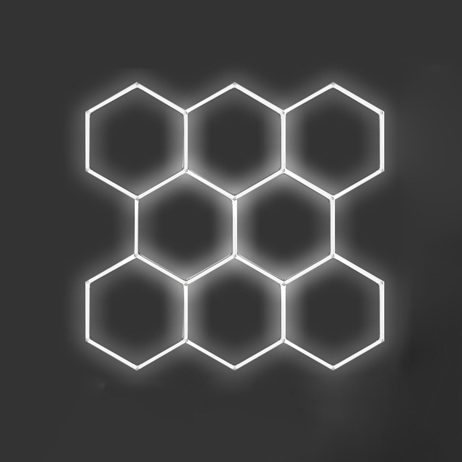 Plafonnier LED Hexagonsal pour Garage,Luminaire de Garage à LED en Nid d'abeille,Éclairage De Garage LED Hexagonsal,pour Garage,ateliers,Entrepôt,sous-Sol,Salle de Sport.