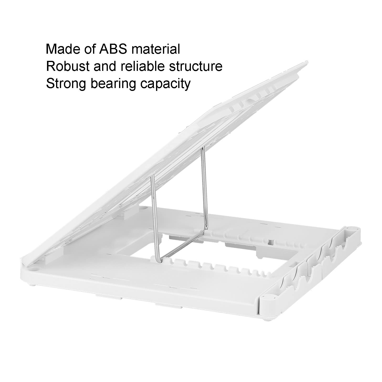 Wakects Składany Stojak na Tablet, 12-17 Cali, ABS, Wspornik z (WHITE)